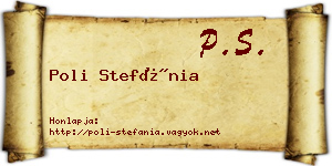Poli Stefánia névjegykártya